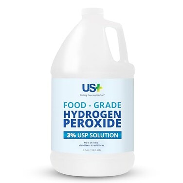 US+ Food Grade 3% Hydrogen Peroxide - Versatile All-Natural Cleaner - Made in USA - 1 Gallon (128 Fl Oz)