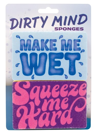 The Unemployed Philosophers Guild Make Me Wet Dirty Mind Scrub Sponges, Set of 2, Assorted Styles