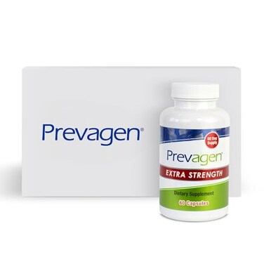 Prevagen Extra Strength 20mg, 60 Capsules  1 Pack  with Apoaequorin &amp; Vitamin D with Attractive and Stackable Prevagen Storage Box