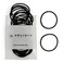 Heliums Thin Hair Elastics - Black - 2mm Hair Ties for Thin Hair, 1.75 Inch, Medium Hold No Damage Ponytail Holders - 40 Count