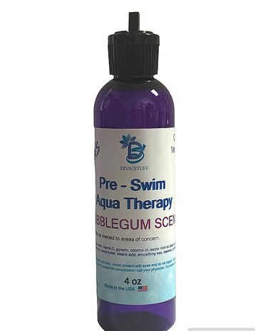 Diva Stuff Kids Pre-Swim Aqua Therapy Chlorine Neutralizing Body Moisturizing Lotion for Swimmers, Protects Skin from Chlorine &amp; Salt Water, 4 oz - Made in the USA, Bubblegum Scent