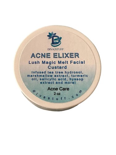 Diva Stuff Acne Facial Elixir, Magically Melts Into the Skin, High Water Content With Hyaluronic Acid to Help Keep Acne Prone Skin Moisturized Yet Clear