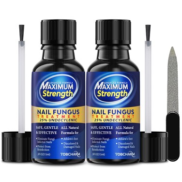 Toenail Fungus Treatment with 25% Undecylenic Acid, Toe Fungus Treatment for Toenail, Fungus Nail Treatment, Toenail Fungus Treatment Extra Strength, Fungal Nail Treatment for Athletes Foot (1oz)