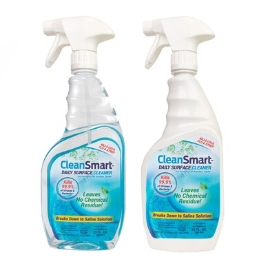 CleanSmart Daily Surface Cleaner and Pet-safe Disinfectant, Kills 99.9% of Viruses &amp; Bacteria, 23 ounce Spray (pack of 2)