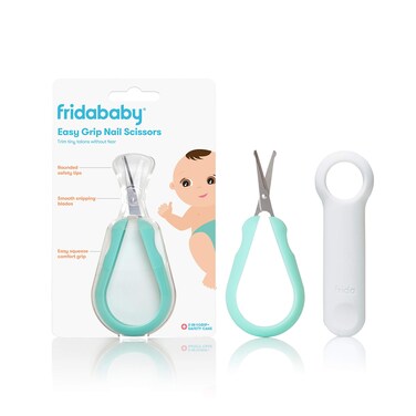 Frida Baby Easy Grip Nail Scissors   Grooming Essentials Safe for Infant Newborn Toddler Nails