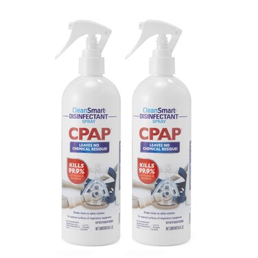 CleanSmart CPAP Disinfectant Spray, No Residue, For External Surfaces of Respirator Equipment, 6 oz (Pack of 2)