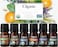 Cliganic USDA Organic Aromatherapy Essential Oils Set (Top 6), 100% Pure Natural - Peppermint, Lavender, Eucalyptus, Tea Tree, Lemongrass &amp; Orange