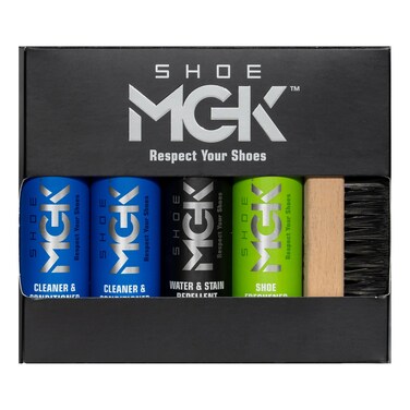 Shoe MGK Complete Kit: Shoe Cleaner, Shoe Care, Water &amp; Stain Protection - Revitalize, Shield, and Freshen Sneakers, Leather, and Dress Shoes with Deodorizer