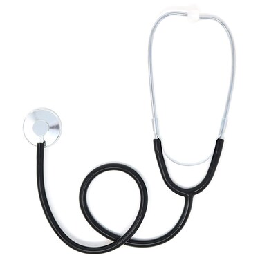 Skeleteen Doctor's Stethoscope Kids Toy - Doctor-Or-Nurse Pretend Play-Costume Accessories and Prop Toys for Kids - 1 Piece (Black)