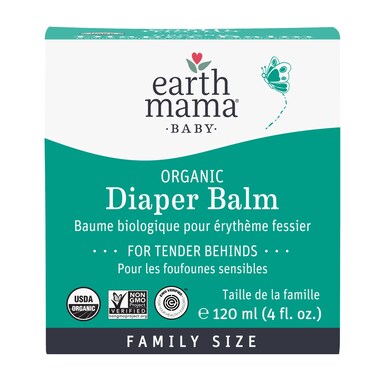 Earth Mama Organic Economy Size Diaper Balm   Diaper Cream for Baby   EWG Verified, Petroleum &amp; Artificial Fragrance-Free with Calendula for Sensitive Skin, 4-Fluid Ounce