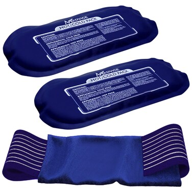 Reusable Hot and Cold Ice Packs for Injuries (3-Piece Set), Joint Pain, Muscle Soreness and Body Inflammation - Reusable Gel Wraps - Adjustable &amp; Flexible for Knees, Back, Shoulders, Arms and Legs