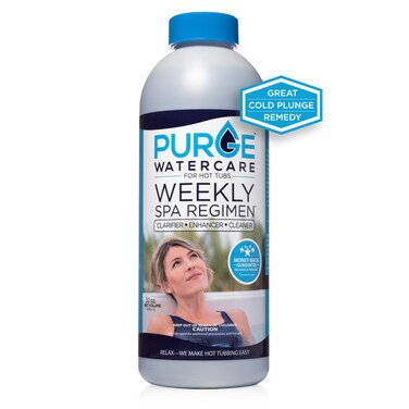 Purge Watercare 3in1 Weekly Hot Tub Cleaner &amp; Cold Plunge Water Treatment - Cleaner, Clarifier, Enhancer - Standard &amp; Inflatable Spa &amp; Cold Plunge - Spa Chemicals Fresh Clean Water - Made in USA 32oz
