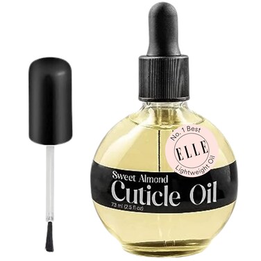 C CARE Sweet Almond Cuticle Oil For Nails - Repairs Cuticles Overnight - Moisturizes and Strengthens Nails and Cuticles - Dropper &amp; Brush included - 2.5oz
