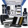 FACTORY LACED Shoe Cleaning Kit - Complete Sneaker Cleaner Kit with 8oz Solution, 4 Brushes, 2 Shoe Trees, Microfiber Towel &amp; Bowl - The Ultimate Shoe Cleaner Kit for Jordans and Nike Shoes