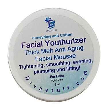 Diva Stuff Honey Dew And Cotton Thick Melt Anti Aging Facial Mousse, Tightening, Smoothing,Plumping and Lifting, 2 ounce Jar