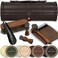 LEMOYNE Leather Shoe Shine Kit for Men - 13 PCS Shoe Polish Kit for Complete Leather Boot Care, Compact and Gift-Ready Set