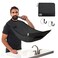 Beard King Beard Bib Apron - Shaving Set for Dad - As Seen on Shark Tank - Men's Hair Catcher for Shaving - Grooming Accessories - Packing Pouch, Black