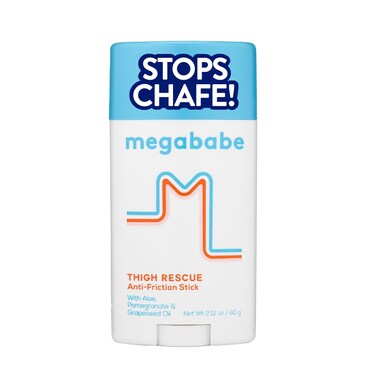 Megababe Thigh Rescue Anti-Chafe Stick   Prevents skin chafe &amp; irritation   Thighs, arms, bra-lines &amp; more   2.12oz (Pack of 1)