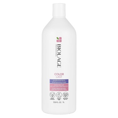 Biolage Color Last Purple Shampoo   Neutralizes Brass &amp; Unwanted Yellow Tones   With Fig &amp; Orchid   Paraben-Free   For Color Treated Hair   Vegan   Cruelty Free   Professional Shampoo   33.8 Fl. Oz