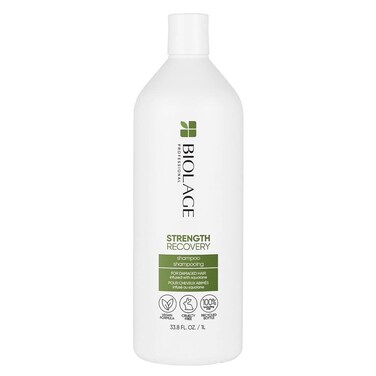 Biolage Strength Recovery Shampoo - Gently Cleanses, Reduces Breakage for Damaged &amp; Sensitized Hair, Vegan, Cruelty-Free