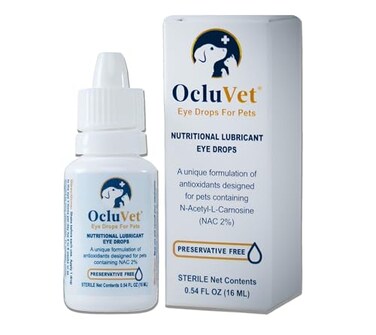 OcluVet Eye Drops for Pets   Clinically Studied Antioxidants for Pets with Cataracts   Made in The USA   Includes 2% N-Acetyl-L-Carnosine (NAC)   16mL
