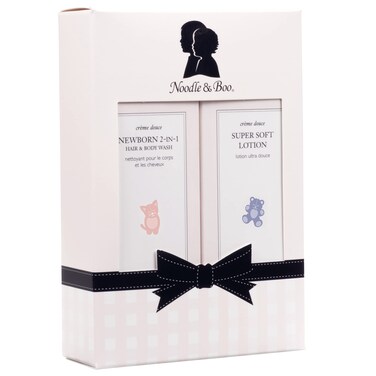 Noodle &amp; Boo Bundle of Joy Newborn Baby Gift Set ; Newborn 2-in-1 Hair &amp; Body Wash, Super Soft Baby Lotion