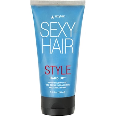 SexyHair Style Hard Up Hard Holding Gel, Extreme Hold   Non-Flaking Formula   All Hair Types, 5.1 Fl Oz