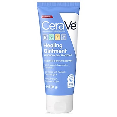 CeraVe Diaper Rash Cream, Baby Healing Ointment for Extra Dry, Cracked Skin, Diaper Cream with Ceramides &amp; Vitamin E, Lanolin, Fragrance, Paraben, Dye, Phthalates &amp; Sulfate Free, 3 Ounce
