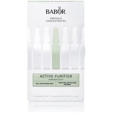 BABOR Active Purifier Ampoule Concentrates for Face with Tea Tree Oil, Refine, Purify, Revitalize Dull and Dry Skin, Clean &amp; Vegan, Results in 7 Days