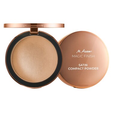 M. Asam MAGIC FINISH Satin Compact Powder Nude (8 g) - pressed powder for perfect hold, matting &amp; perfecting, prolongs the hold of make-up, with hyaluronic acid &amp; vitamin E, vegan
