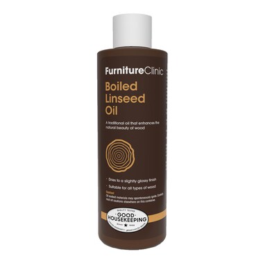 Furniture Clinic Boiled Linseed Oil   Refined Oil for Wood, Furniture, Stone &amp; Metal   Fast Drying Glossy Finish   Restore &amp; Protect   for Tables, Handles, &amp; More (8.5oz / 250ml)