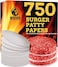 MOUNTAIN GRILLERS Hamburger Patty Paper - Wax Papers to Separate Frozen Pressed Patties - 750 Burger Sheets for Easy Release from burger patty paper - Perfect for BBQ hamburger patty press