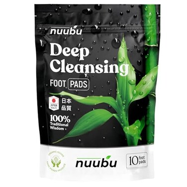 Nuubu   Deep Cleansing Foot Pads   Better Sleep &amp; Foot Care   Premium Japanese Organic Foot Pads with Ginger Powder   Cleanse, Moisturize &amp; Energize (10 Pc)