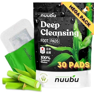 Nuubu   Deep Cleansing Foot Pads for Better Sleep &amp; Foot Care   Premium Japanese Organic Foot Pads with Ginger Powder (30 Pc)