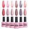 AIMEILI Soak Off Gel Nail Polish Gifts for Mother's Day, Pastel Pink Nude Color Natural Skin Tone Nail Gel Color Set Of 6pcs X 10ml - Kit Set 22