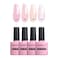 AIMEILI Soak Off U V LED Hema Free Nude Gel Nail Polish Natural Sheer Pink Nail Polish Gel Set Of 4pcs X 10ml - Kit Set 17