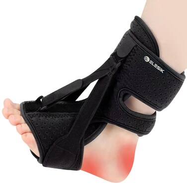ELESIK Plantar Fasciitis Night Splint and Brace, Upgraded Planters Facetious Relief, Foot Drop and Achilles Tendonitis Relief Brace. Night Splint for Plantar Fasciitis Women &amp; Men, Black