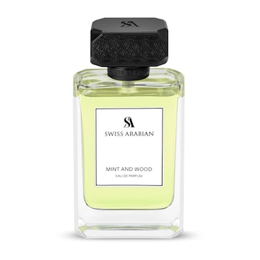 Swiss Arabian Mint and Wood for Men - Sophisticated Modern Man's Fragrance - Spicy, Woody Fragrance with Lemon, Cardamom, and Tonka Bean - 3.4 oz