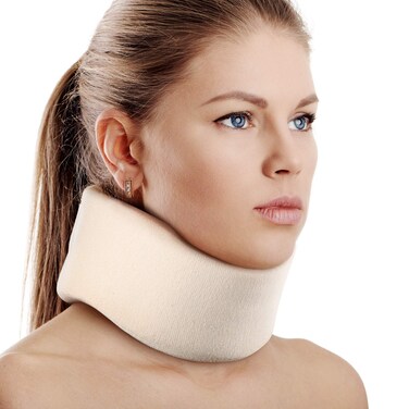 Soft Foam Neck Brace Universal Cervical Collar, Adjustable Neck Support Brace for Sleeping - Relieves Neck Pain and Spine Pressure, Neck Collar After Whiplash or Injury (2.5" Depth Collar, M)