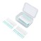 TOPINCN 200Pcs Interdental Brush, Toothpick Flossing Head Tooth Tool Professional Brush Micro Tight Cleaner with Portable Case(Mint Green)