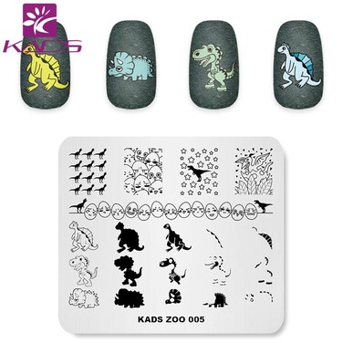 KADS Nail Stamping Plate Dragon Zoo Nail Art Stamp Template DIY Image Template Manicure Stamping Plate Stencil Tools (ZO005)