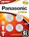 Panasonic CR1620 3.0 Volt Long Lasting Lithium Coin Cell Batteries in Child Resistant, Standards Based Packaging, 4-Battery Pack