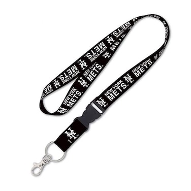 WinCraft New York Mets Lanyard with Detachable Buckle, 1" - Black