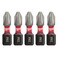 Insert Bit, 1/4 x 1 In, #2 Point, PK5