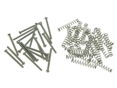 KAISH Pack of 20 American Thread Humbucker Pickup Height Screws Guitar Humbucker Pickup Screws with Springs for USA thread pickups Nickel