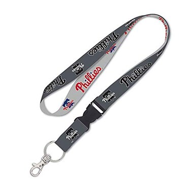 WinCraft Philadelphia Phillies Lanyard with Detachable Buckle 1" Charcoal