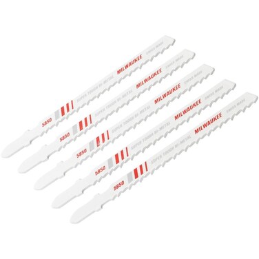 Milwaukee 48-42-5850 4-Inch, 8 Teeth per Inch, Bi-Metal Jig Saw Blades, 5-Pack
