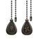 Dotlite Bronze Ceiling Fan Pull Chain Set, Decorative Fan Pull Chain Pendant Extension, 12 Inches Lighting &amp; Fan Beaded Ball Chain Extender with Connector (2 Pack)