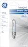 GE Halogen Light Bulb, Specialty T Type Light Bulb, 100 Watt, Clear Finish, Candelabra Base (1 Pack)