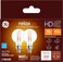 GE Lighting Relax LED Globe Light Bulbs, 4.5 Watts (40 Watts Equivalent), Soft White HD Light, Clear Finish, Candelabra Base, Dimmable (2 Pack)